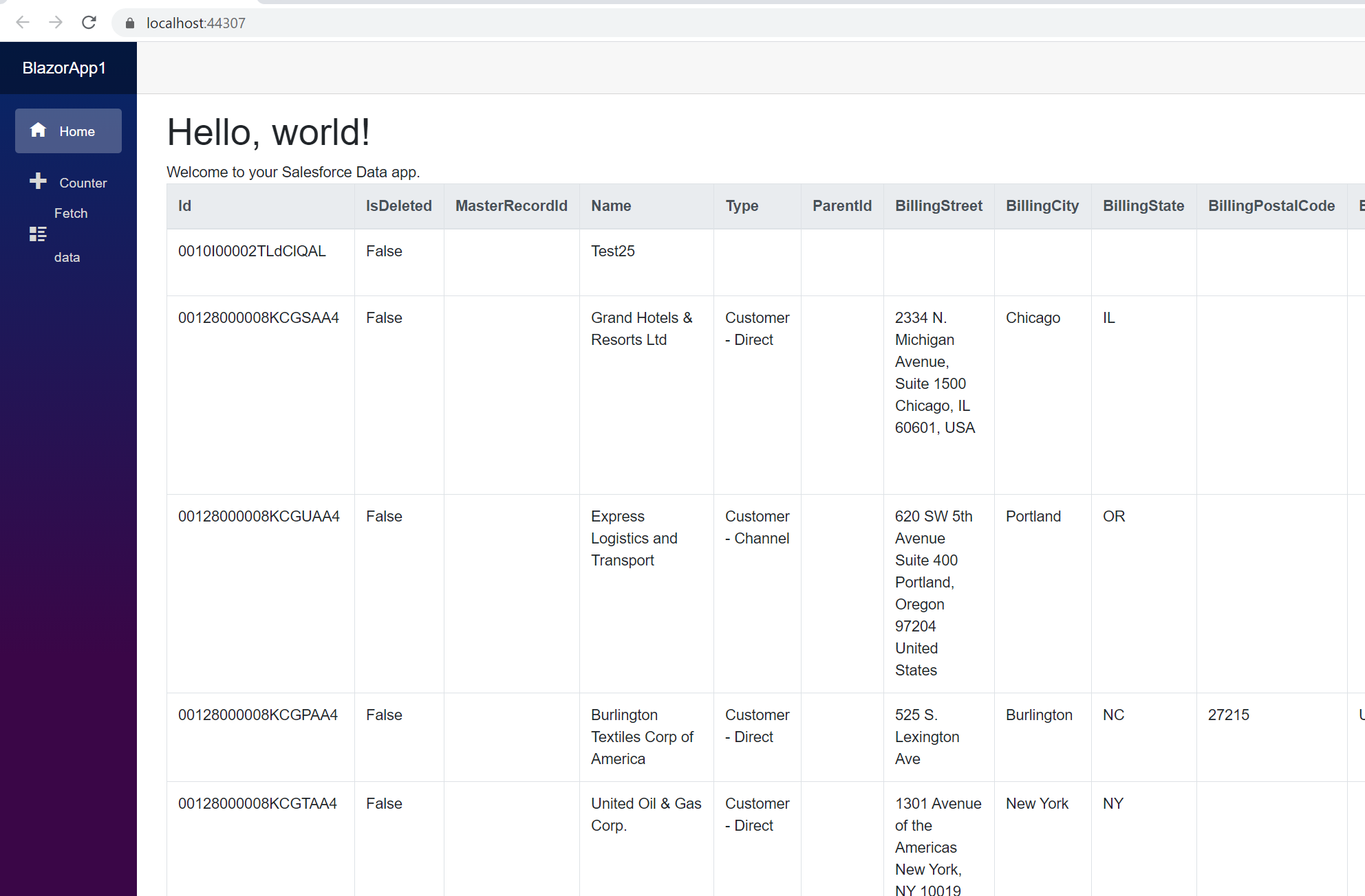 Blazor アプリからPower BI XMLA のデータをクエリ