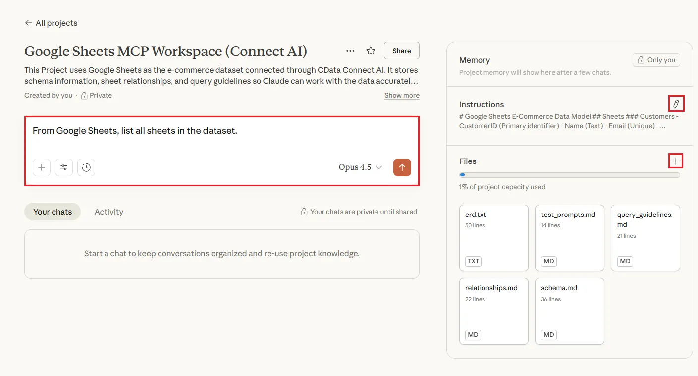 Add the instructions and markdown files in the Project.