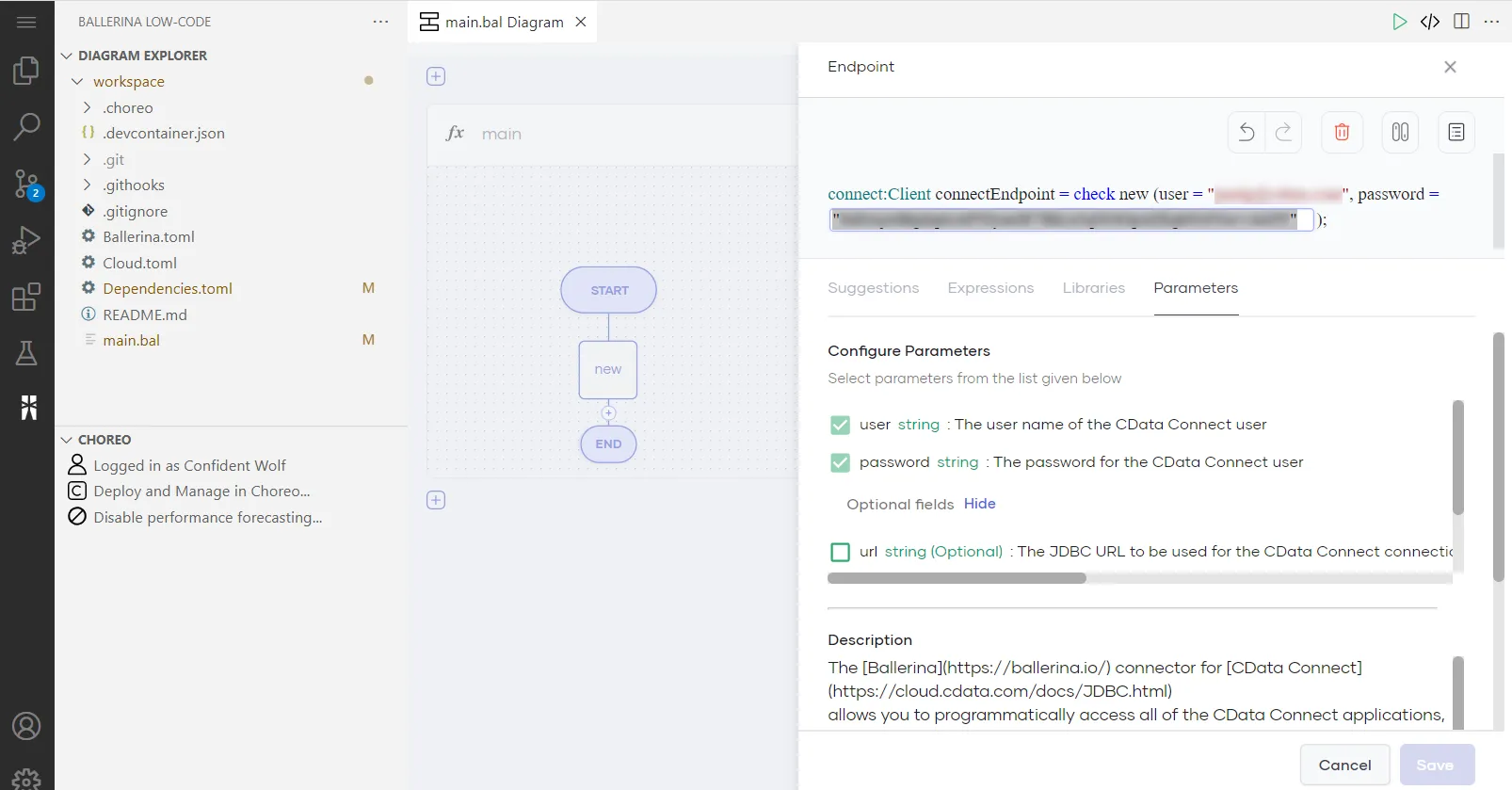 Configuring an endpoint