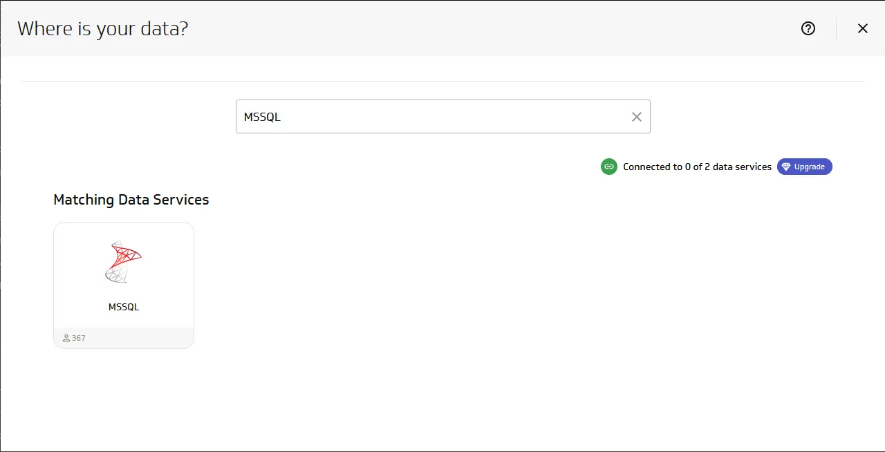 Adding a new datasource.