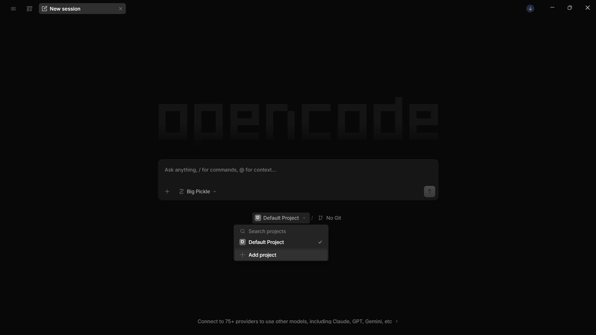 OpenCode でプロジェクトディレクトリを開く