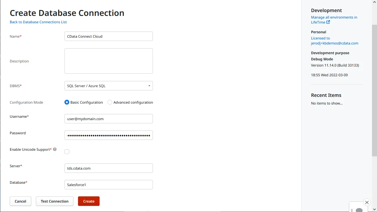 Connecting to the Connect Cloud