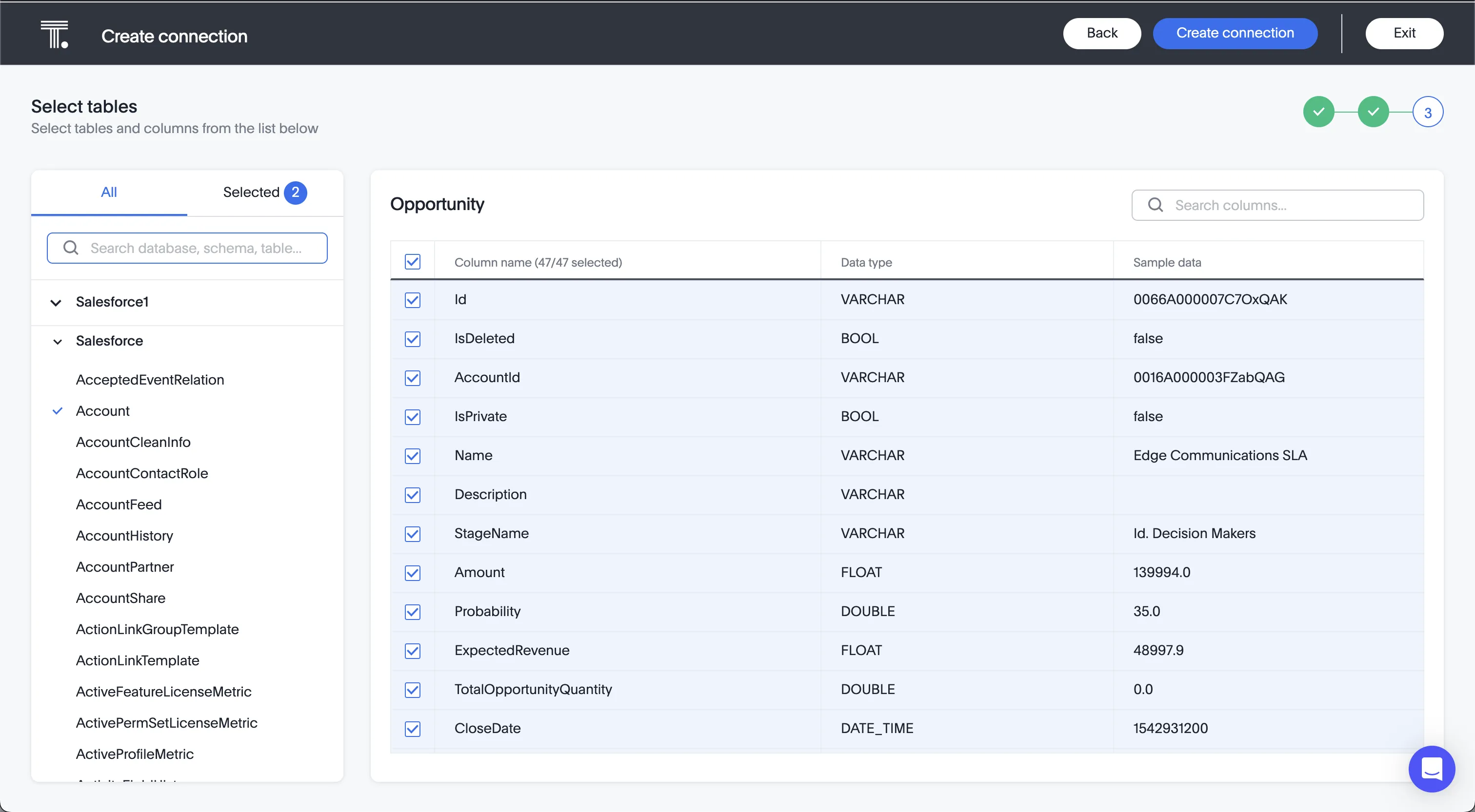 Search Data から可視化を作成