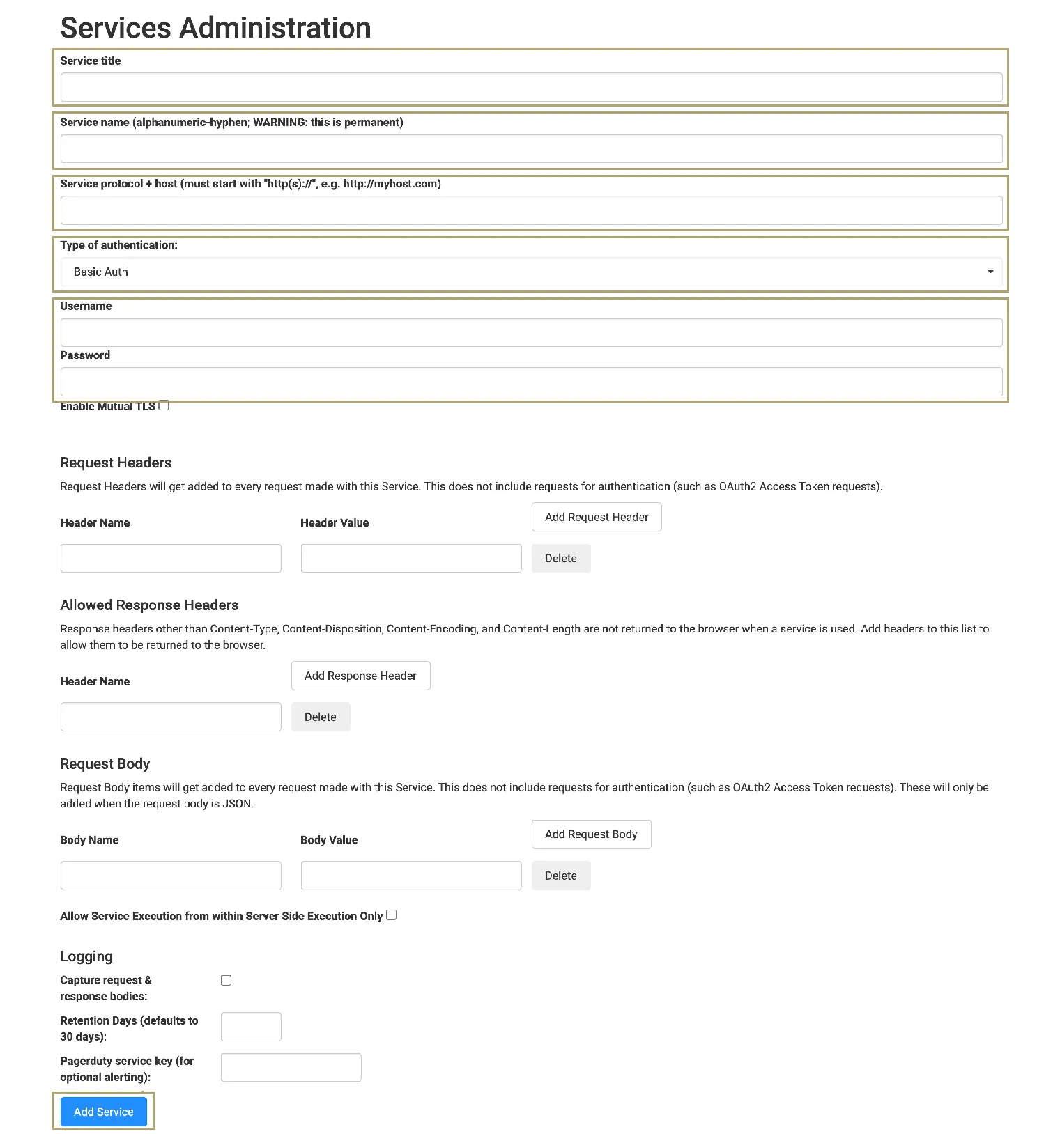 Connect AI 用のサービスを追加