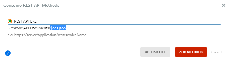 Open API Spec ファイルのアップロード