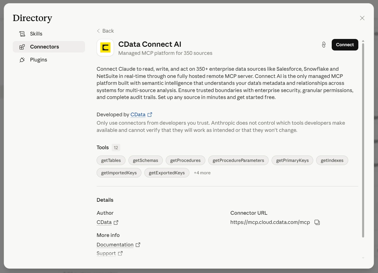 Connecting Claude to CData Connect AI
