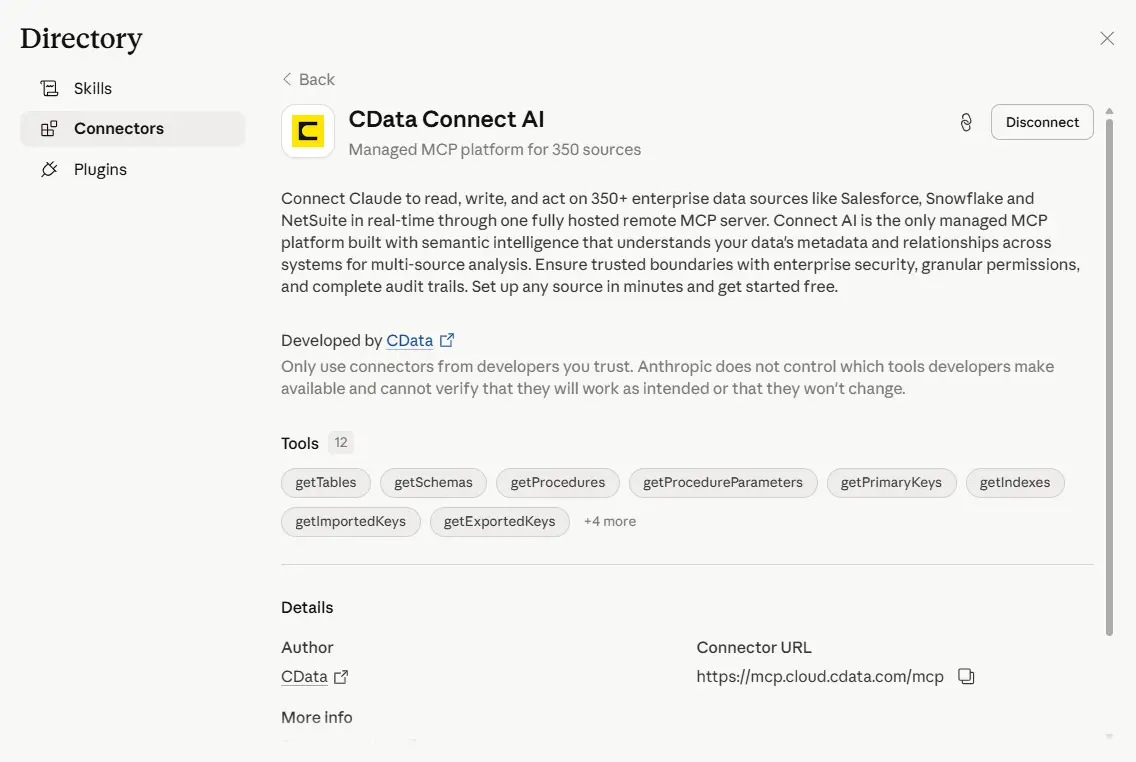Connecting to CData Connect AI