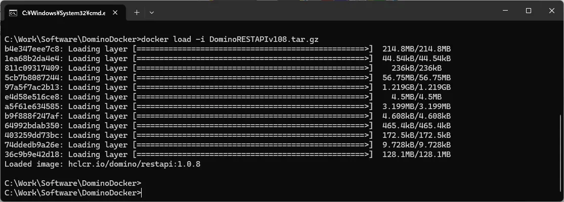 Docker イメージをロード