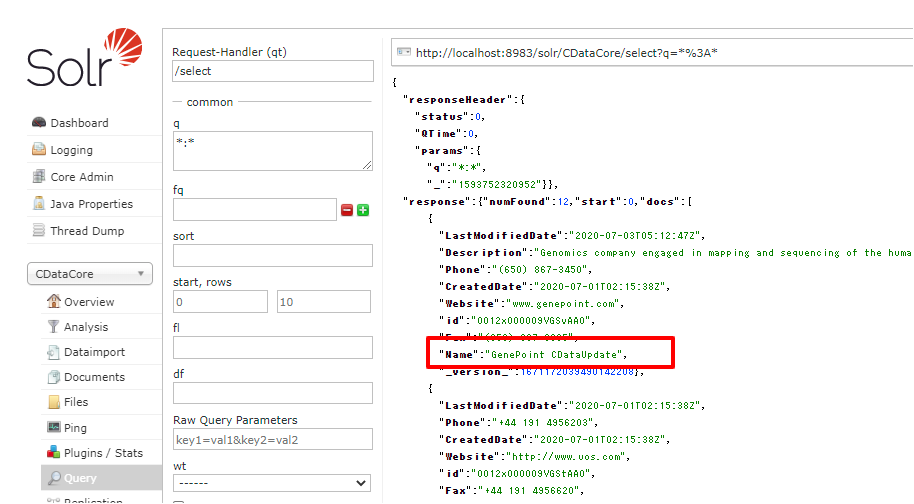 Solr でMicrosoft Planner のデータのDelta-Import を確認
