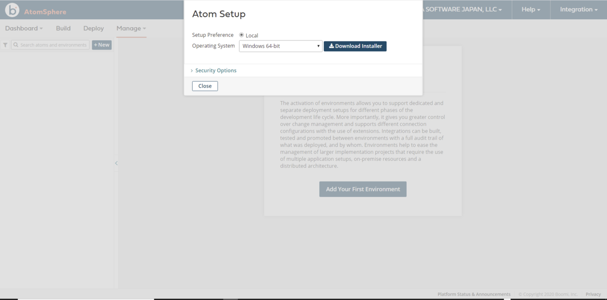 Boomi on-premise Atom