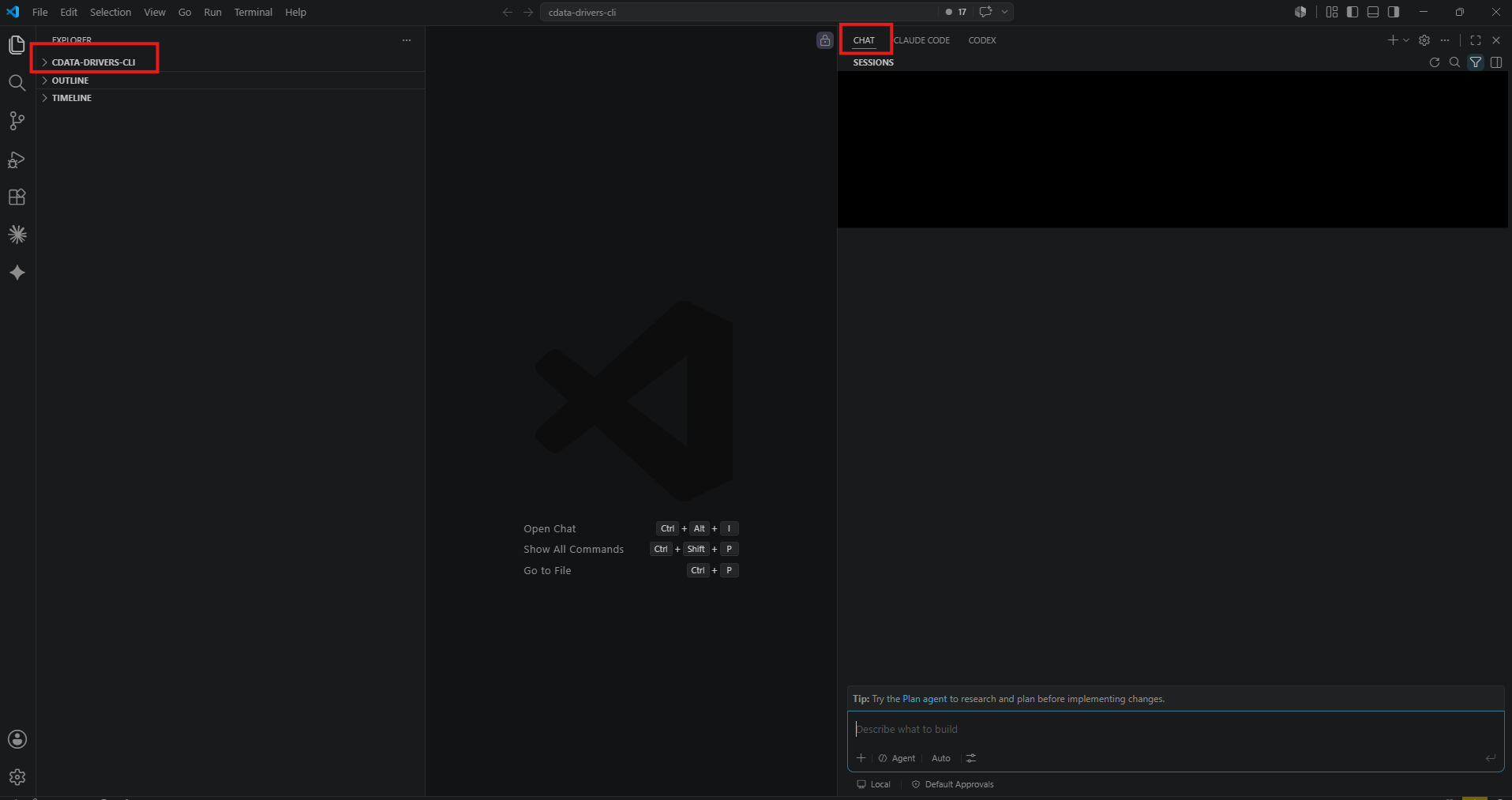 VS Code で GitHub Copilot のチャットセッションを開始する