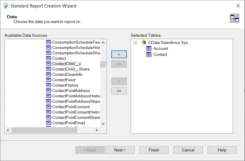 複数のテーブルを追加