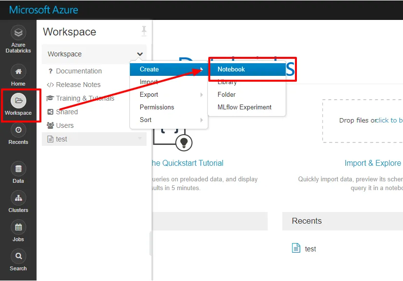 Databricks Notebook を立ち上げる