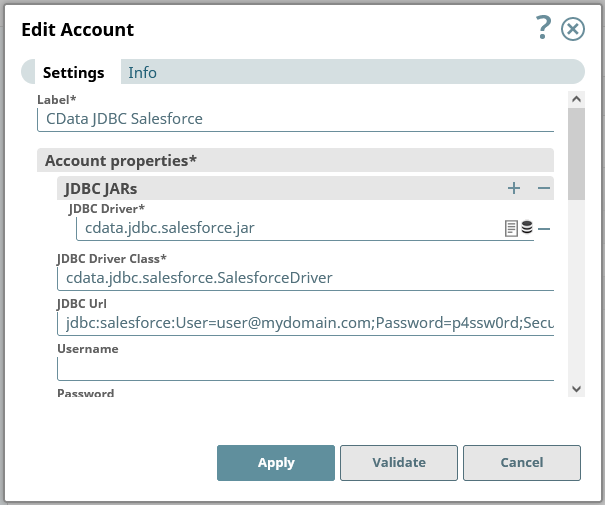 接続を設定（Salesforce の場合）