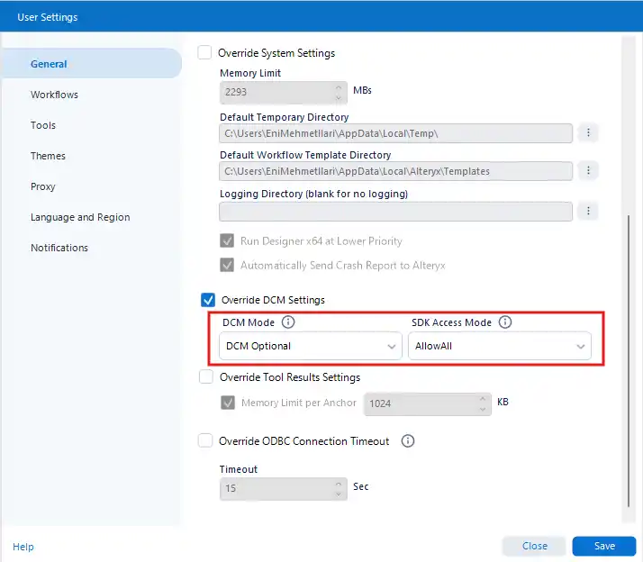 データソースタブへ移動