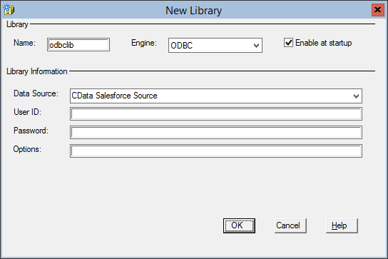 Creating a library for PingOne in SAS.