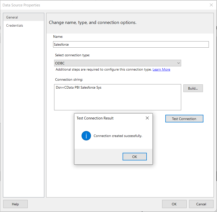 追加前にデータソース接続をテスト。
