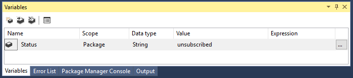 新しい User 変数の追加