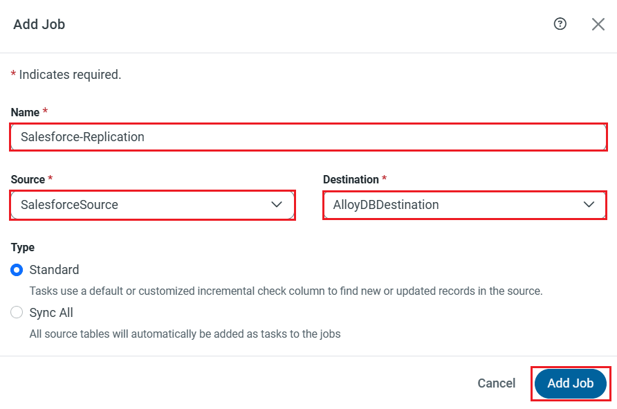 AlloyDB の接続設定