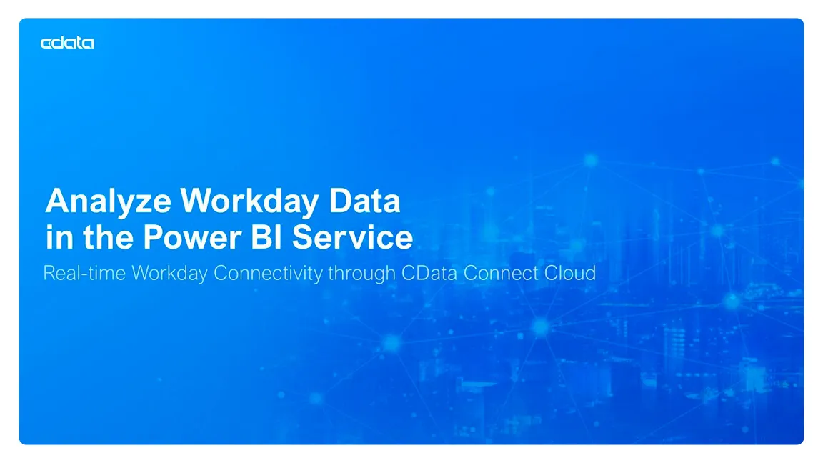 Power BI サービスで Workday データを分析