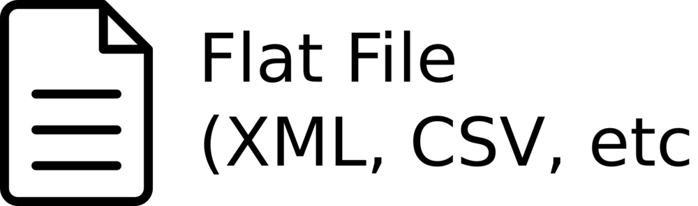 Flat File (XML, CSV, JSON, etc.) Icon
